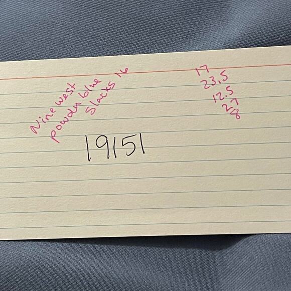 Nine West powder blue slacks trousers pants size 16 powder blue high waist - Picture 16 of 16